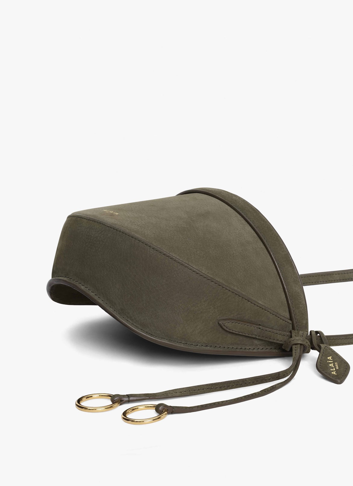 HIP BAG IN NUBUCK ALAÏA KHAKI HIP BAG IN NUBUCK